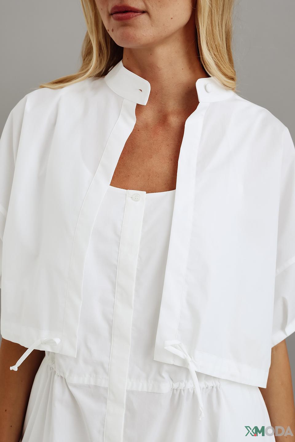 Платье Emporio Armani хлопковое белое