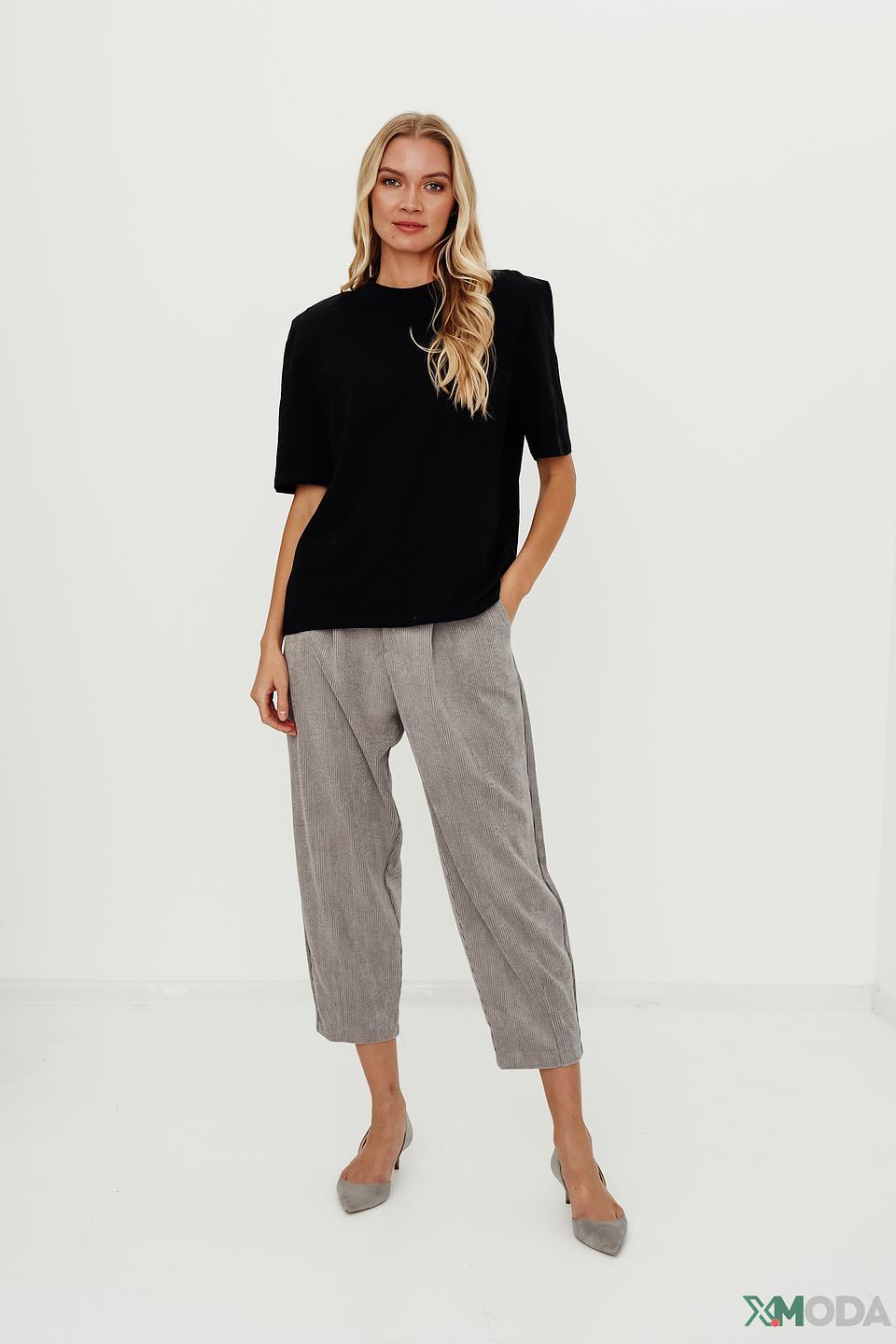 Футболка Icona женская с плечами чёрная