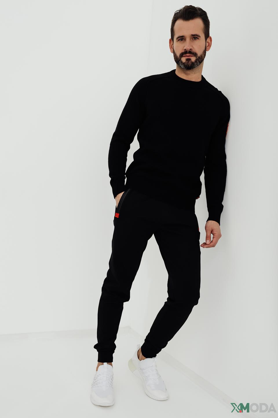 Джемпер Boss Orange чёрный с логотипом