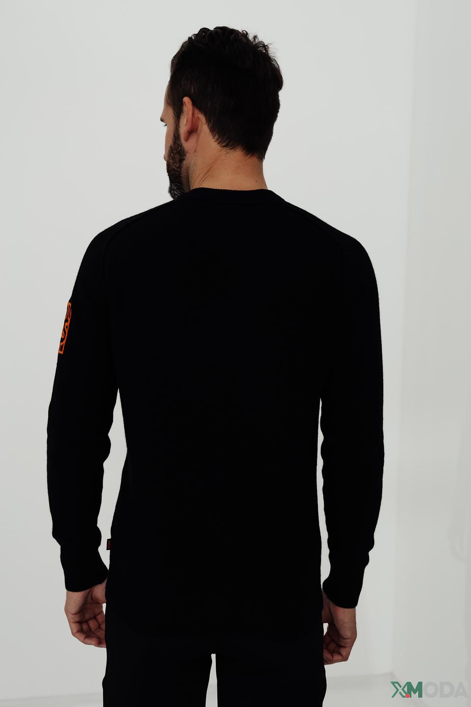 Джемпер Boss Orange чёрный с логотипом