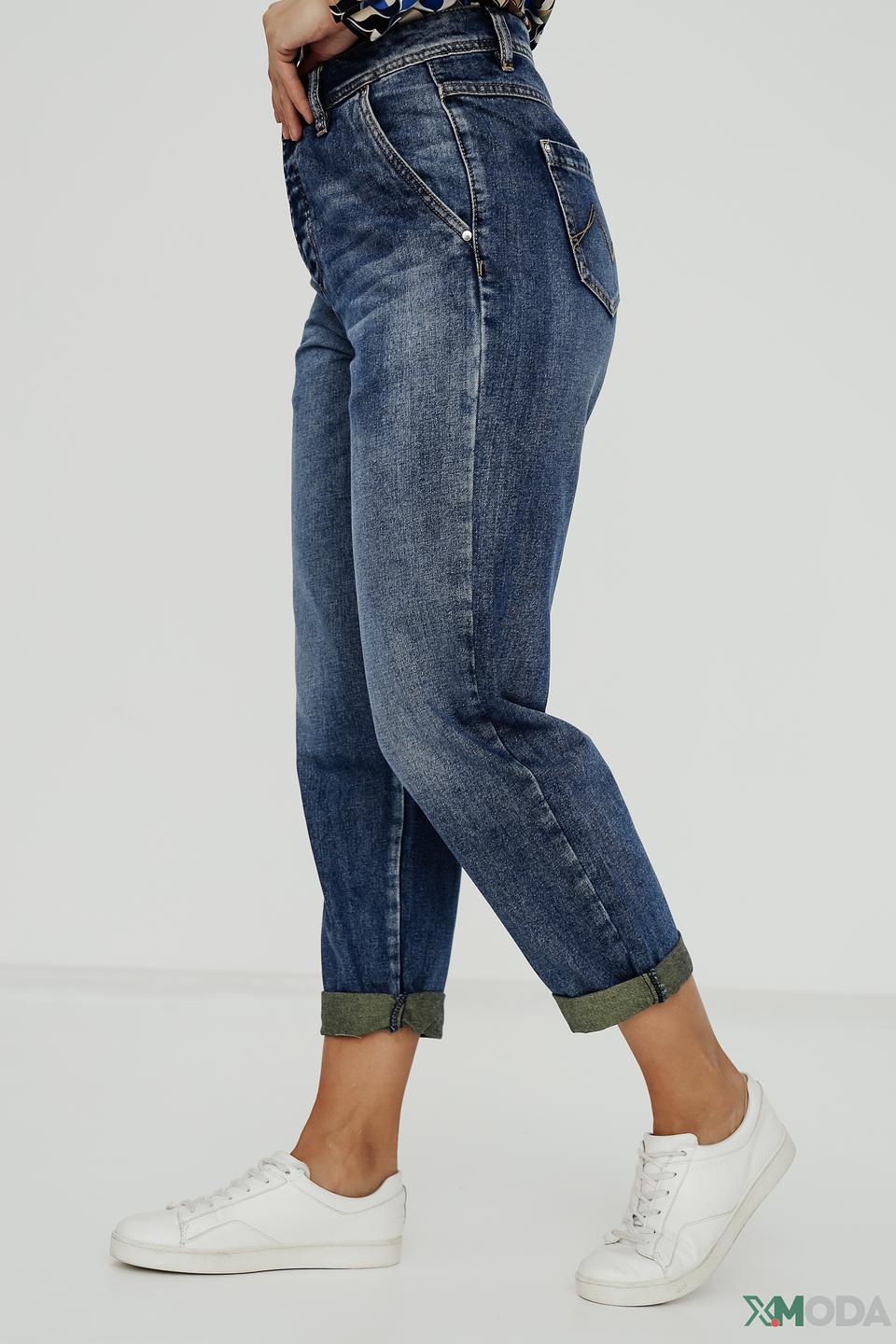 Джинсы Gaudi mom fit синие