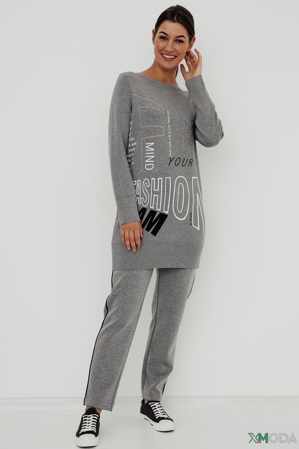 Платье Monari серое с принтом