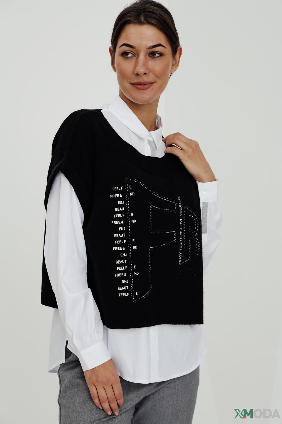 Жилет Monari с декором "FREE"