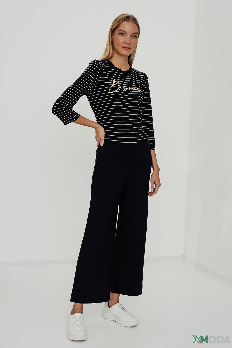 Брюки Taifun палаццо чёрные