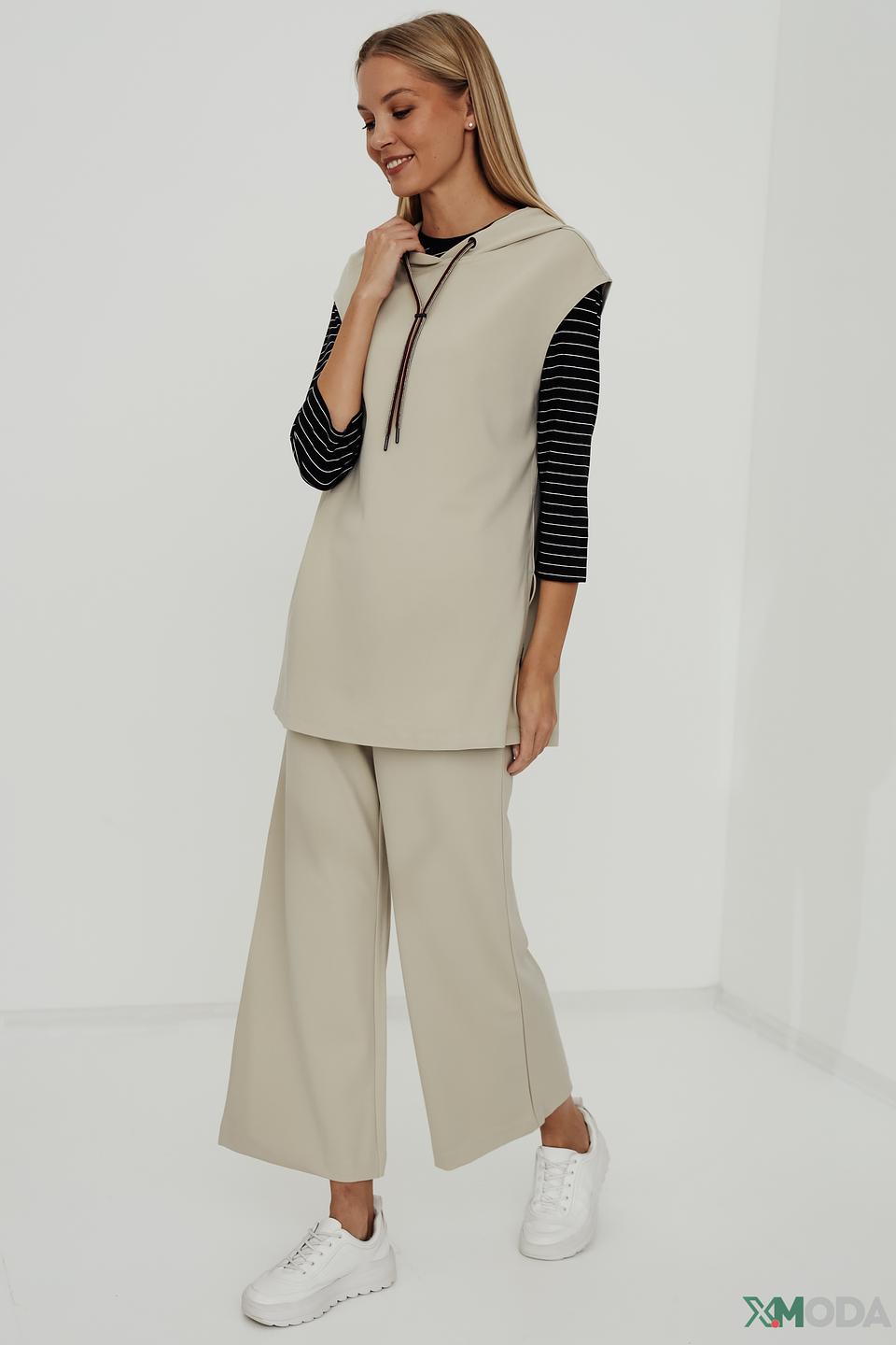 Жилет Taifun с капюшоном бежевый