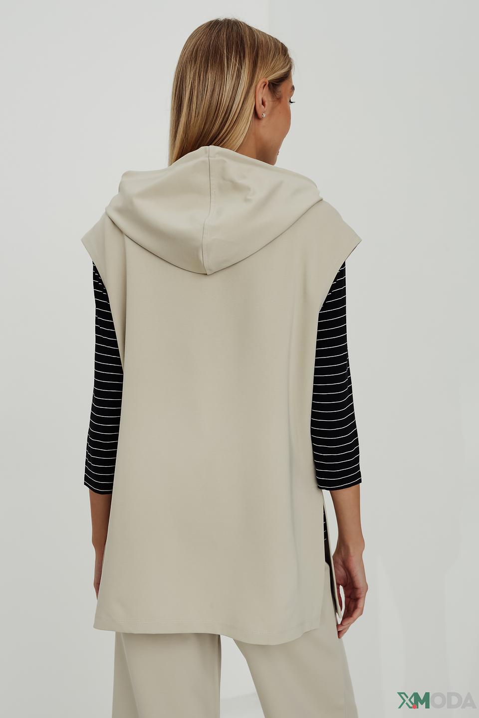 Жилет Taifun с капюшоном бежевый