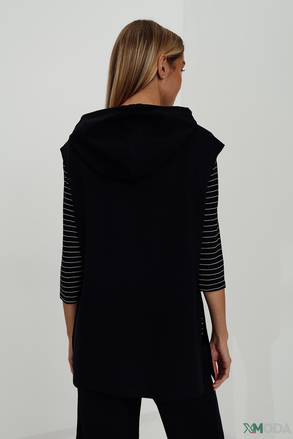 Жилет Taifun с полосками чёрный