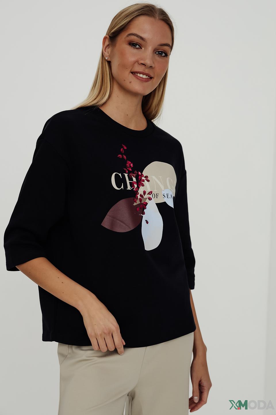 Пуловер Taifun с принтом