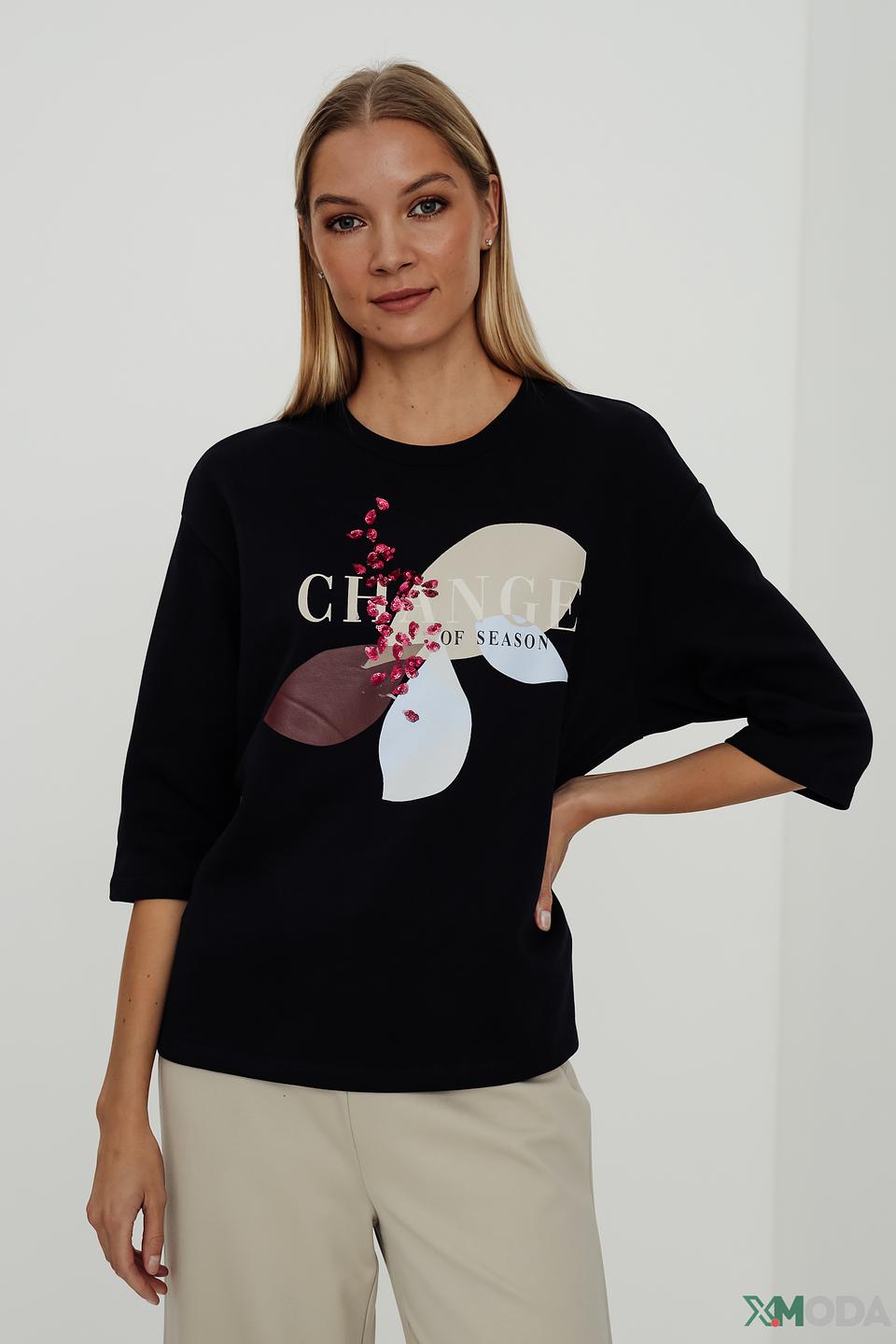 Пуловер Taifun с принтом