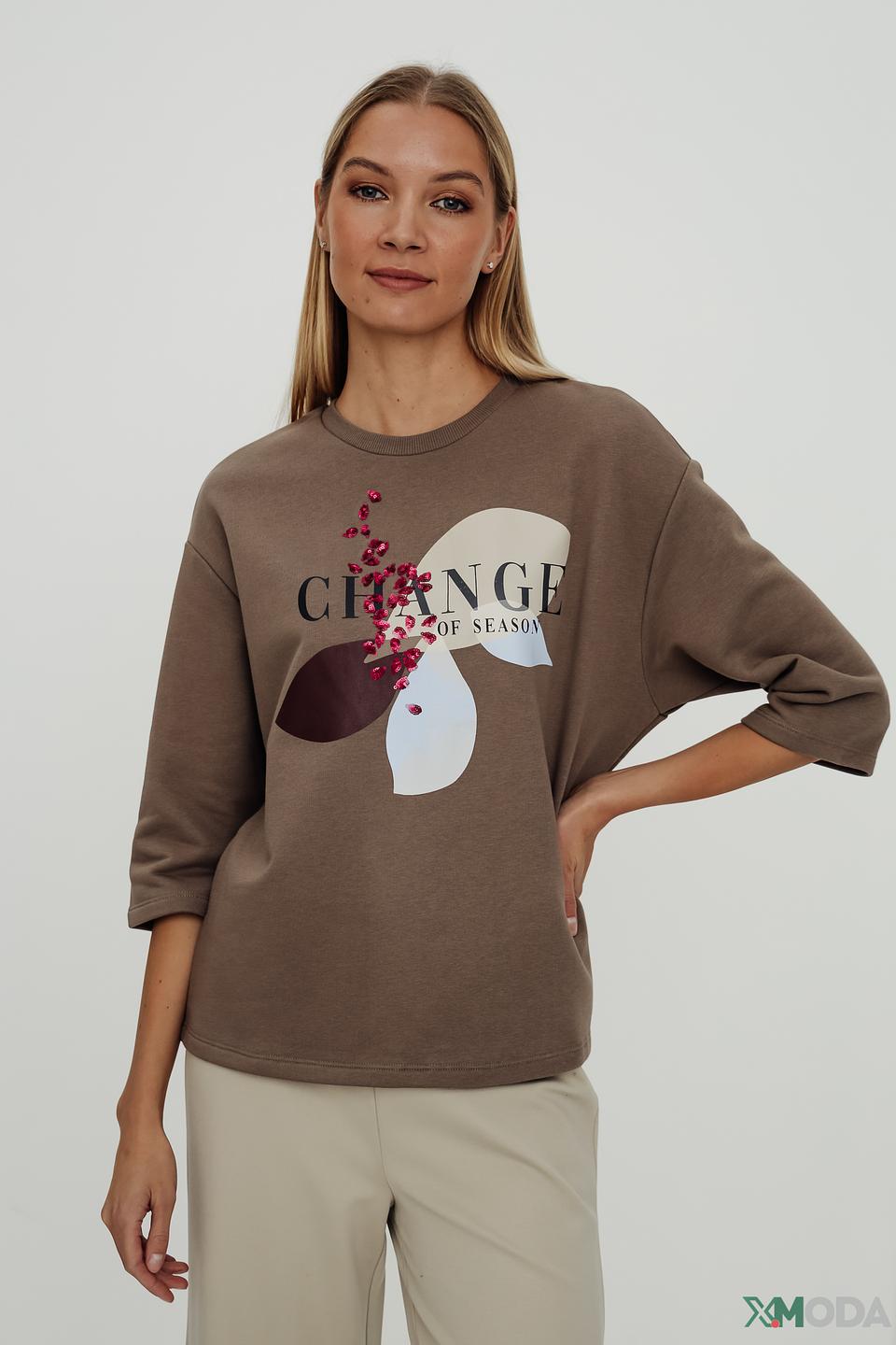 Пуловер Taifun с принтом