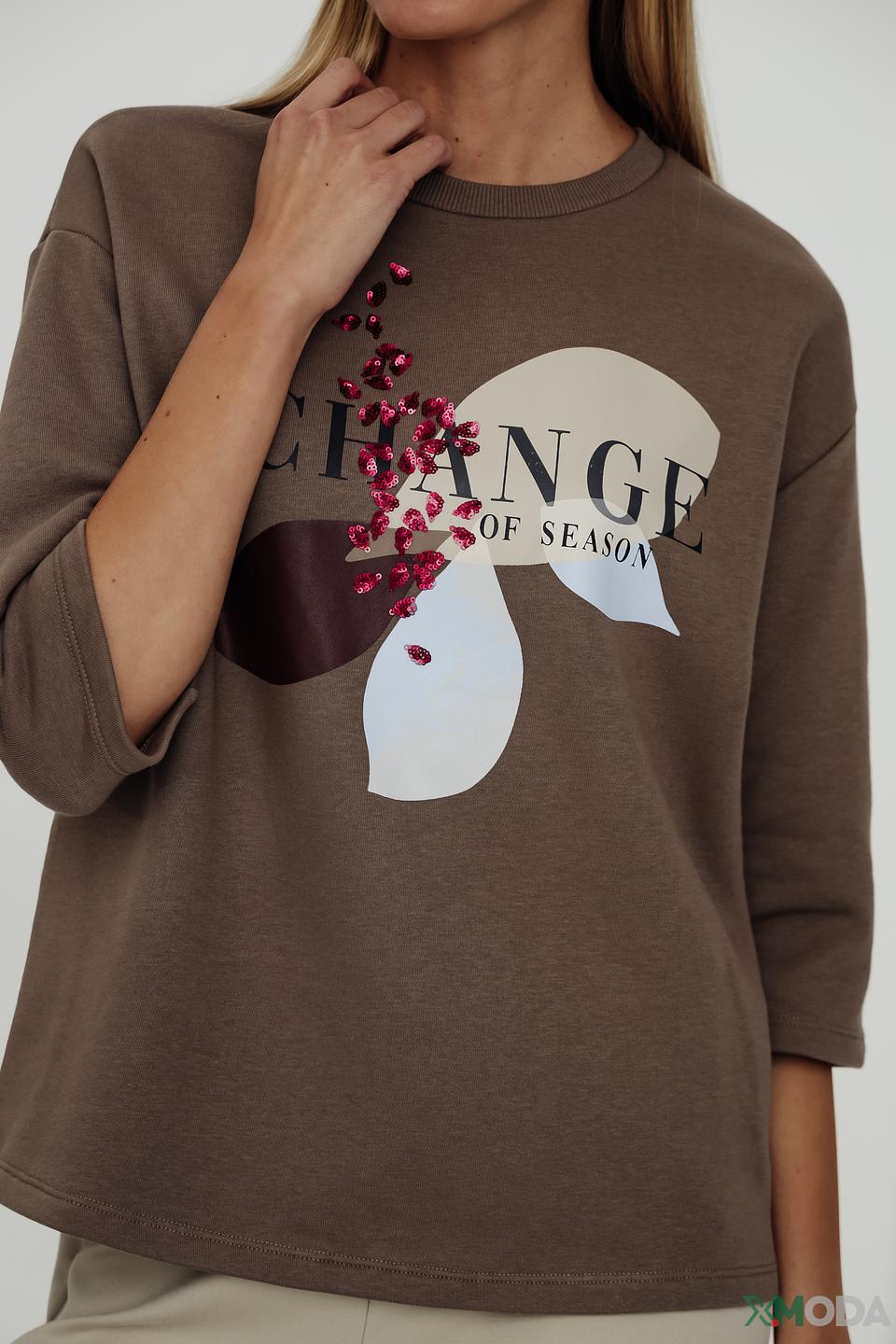 Пуловер Taifun с принтом