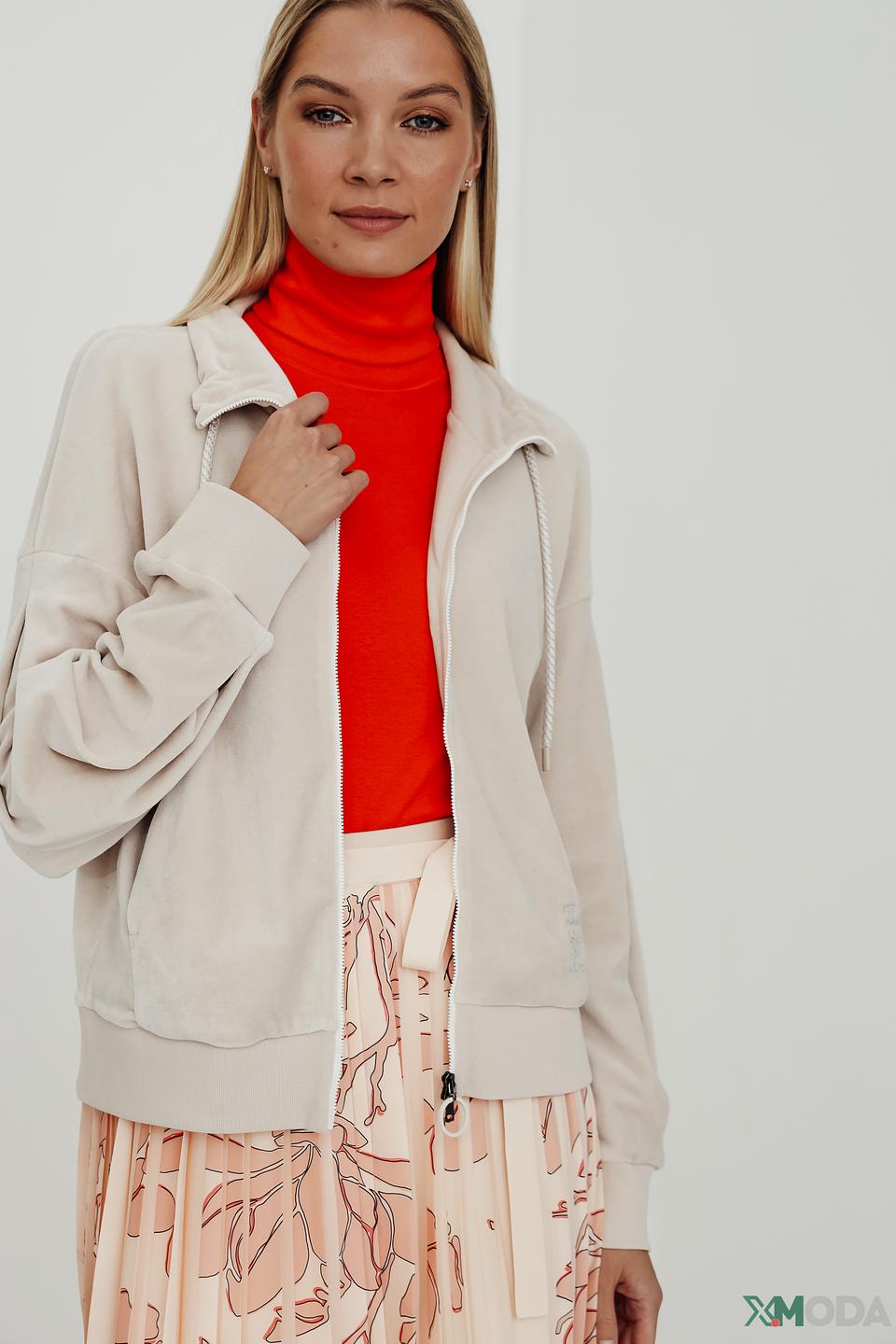 Толстовка Marc Cain бежевая на молнии