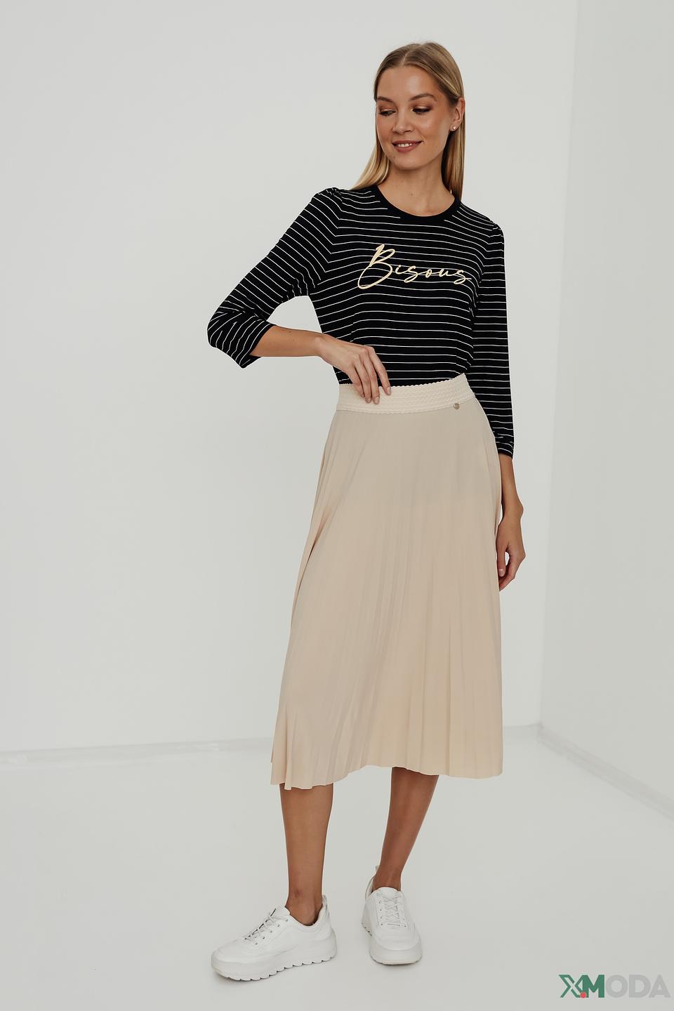 Джемпер Taifun в полоску с надписью