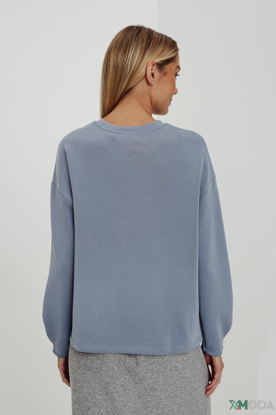 Пуловер Taifun с принтом голубой