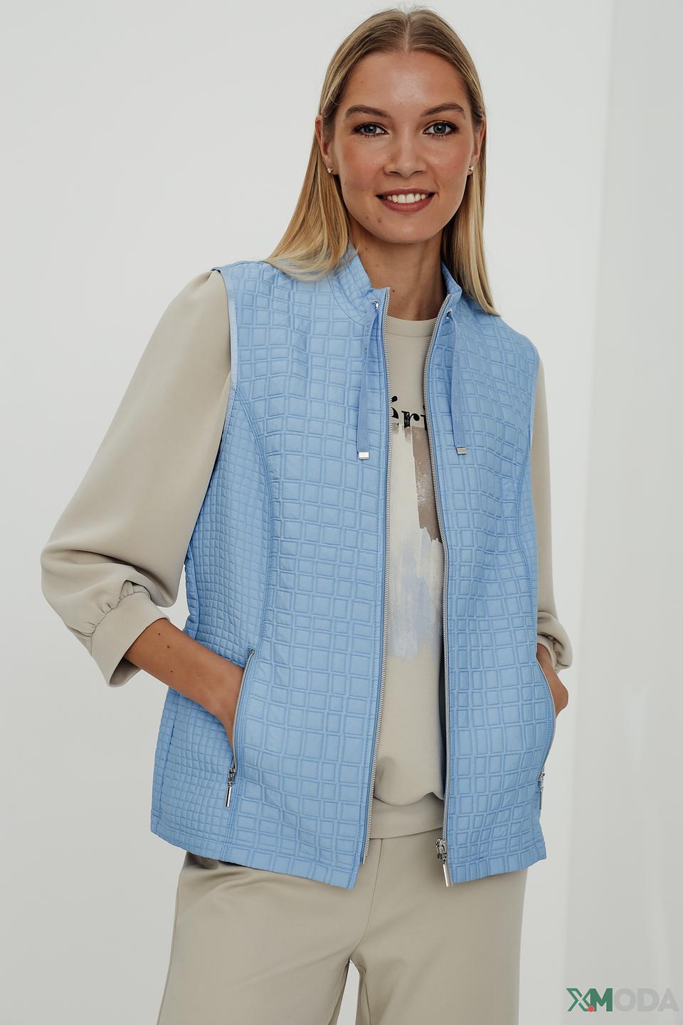 Жилет Rabe collection стеганый голубой