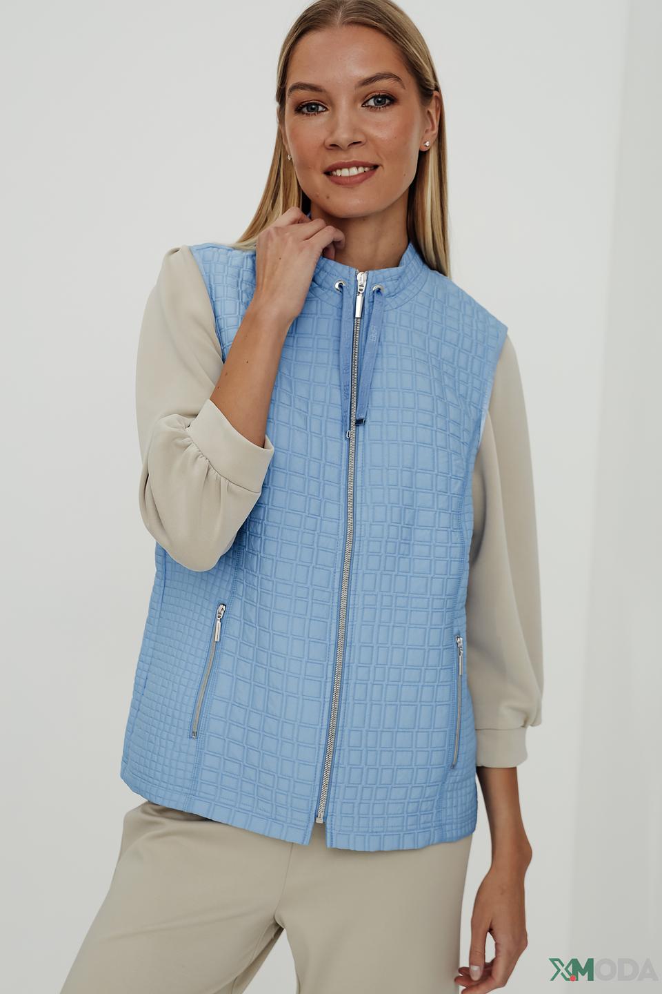 Жилет Rabe collection стеганый голубой