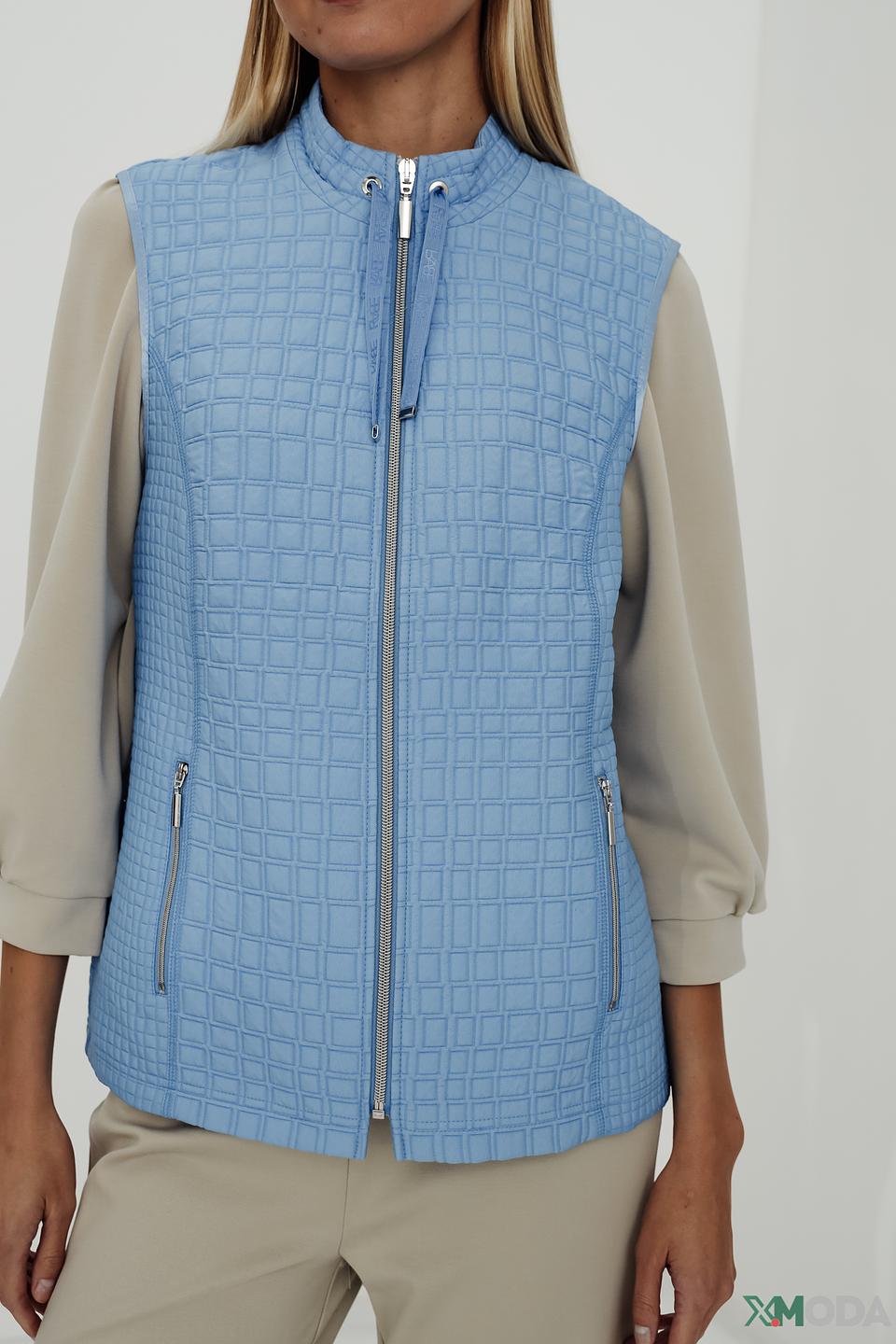 Жилет Rabe collection стеганый голубой