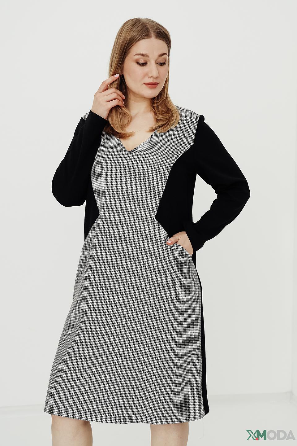 Платье Persona N.O.W. в клетку с рукавами