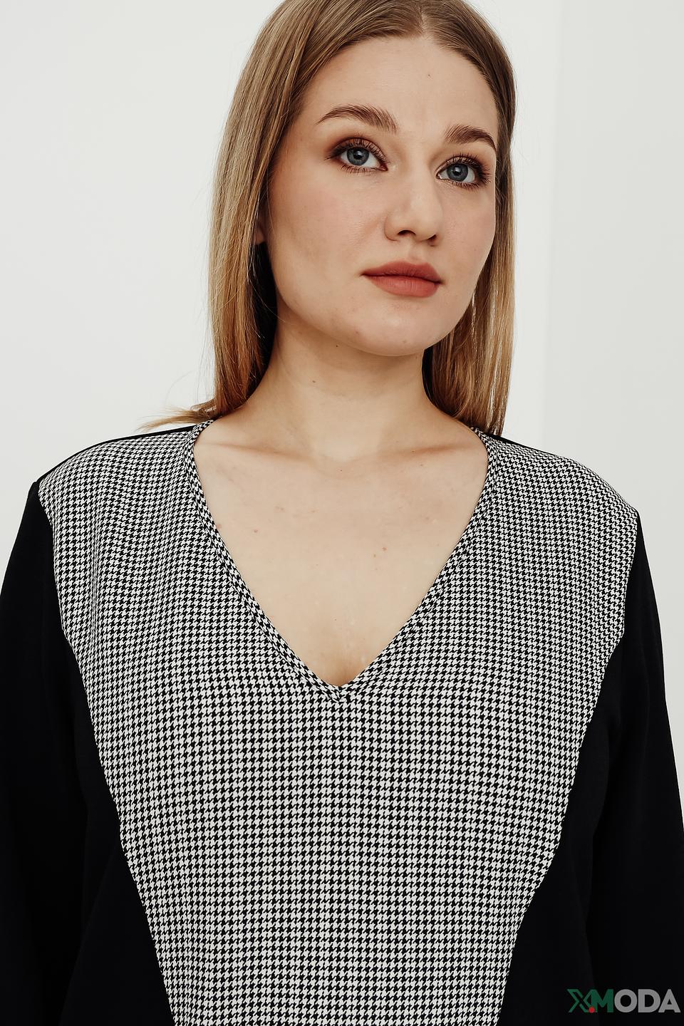 Платье Persona N.O.W. в клетку с рукавами