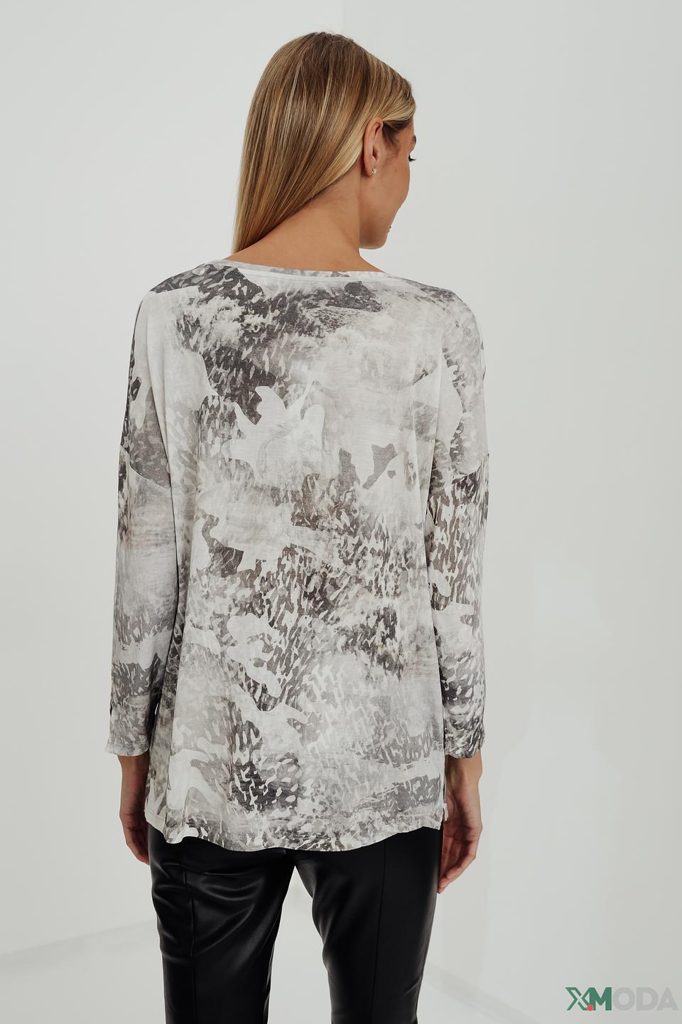 Блуза Oui с принтом лошадей