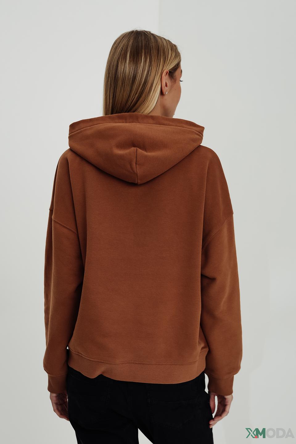 Толстовка Marc Aurel коричневая с принтом