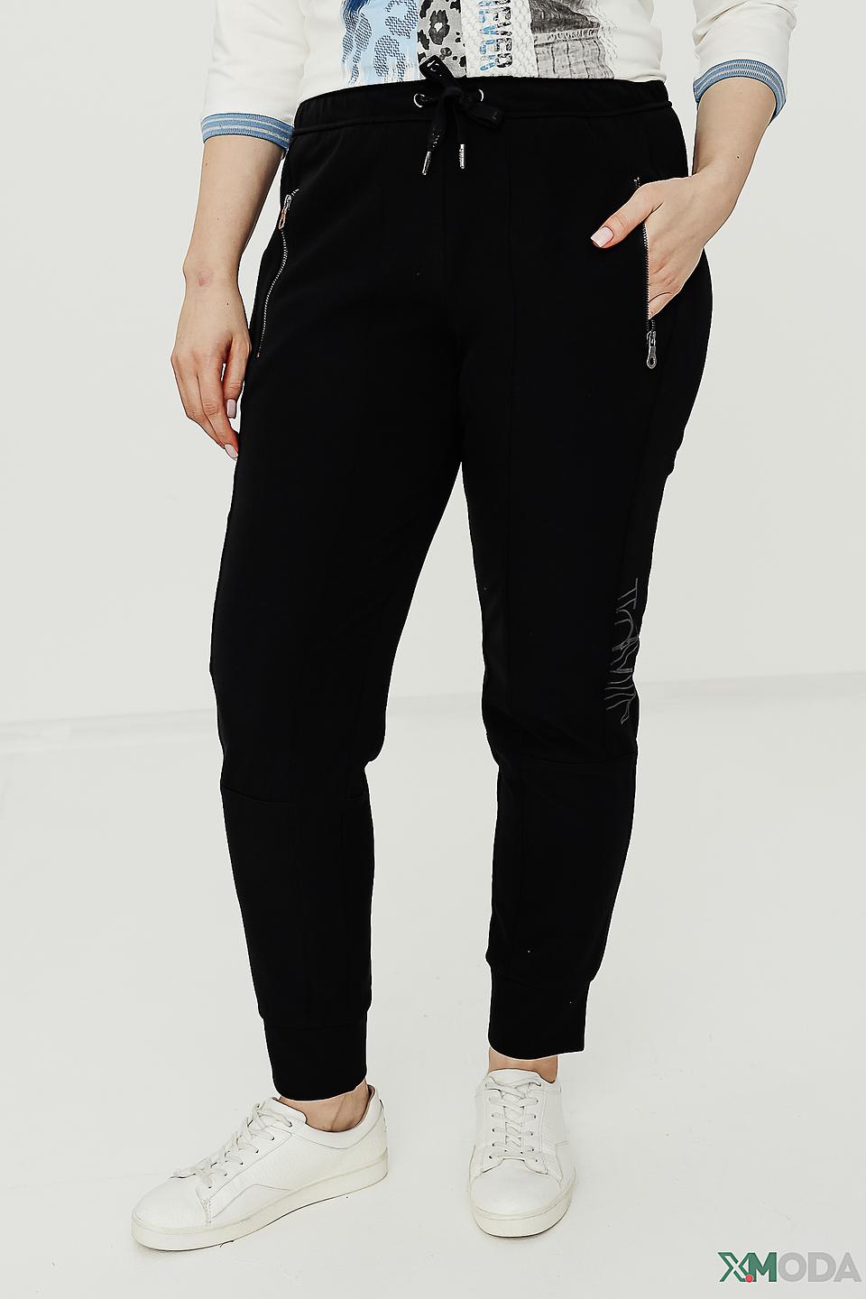 Брюки Lecomte черные с логотипом