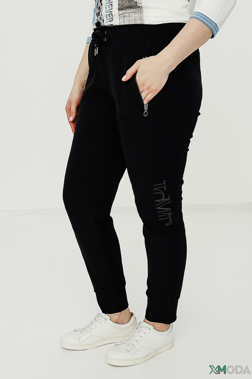 Брюки Lecomte черные с логотипом