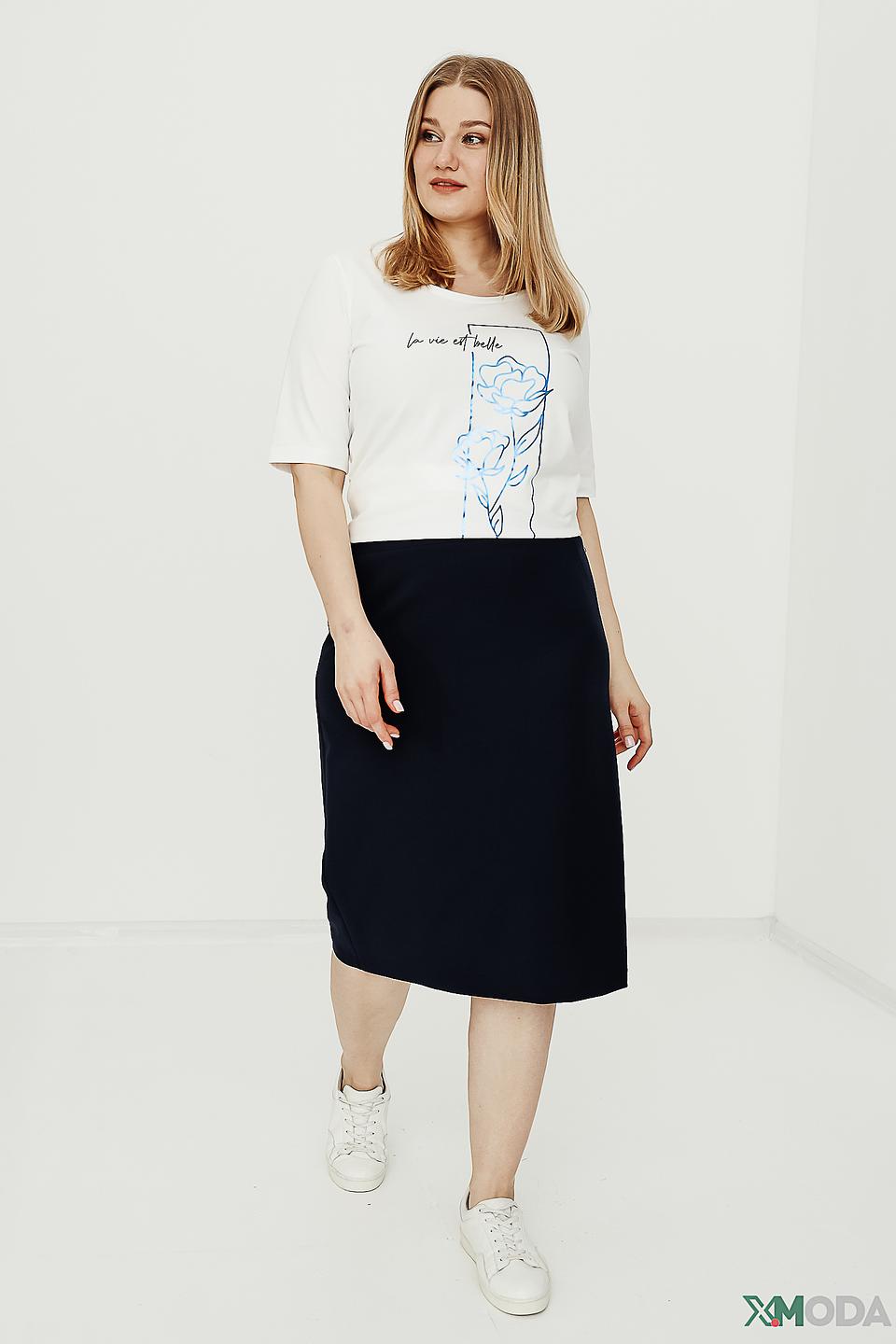 Юбка Frank Walder классическая темно-синяя