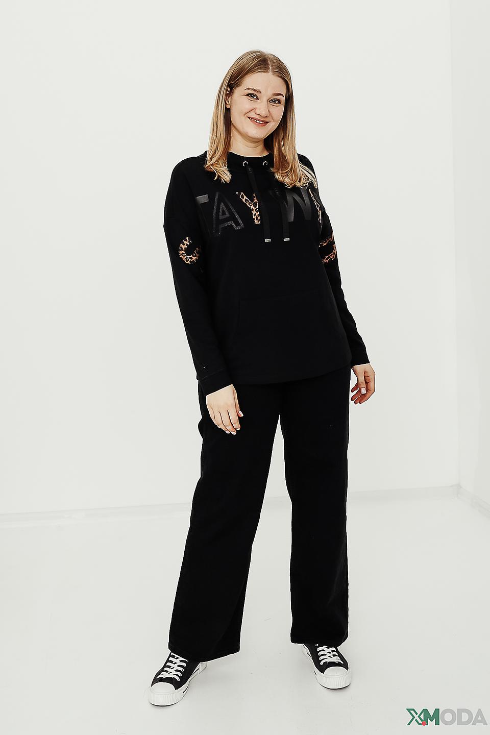 Пуловер Lecomte с принтом чёрный