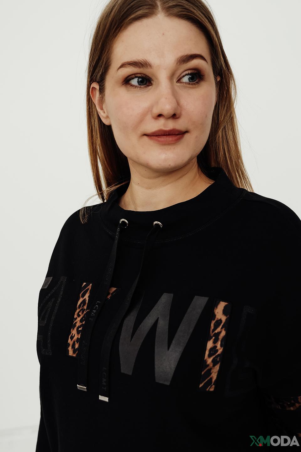 Пуловер Lecomte с принтом чёрный