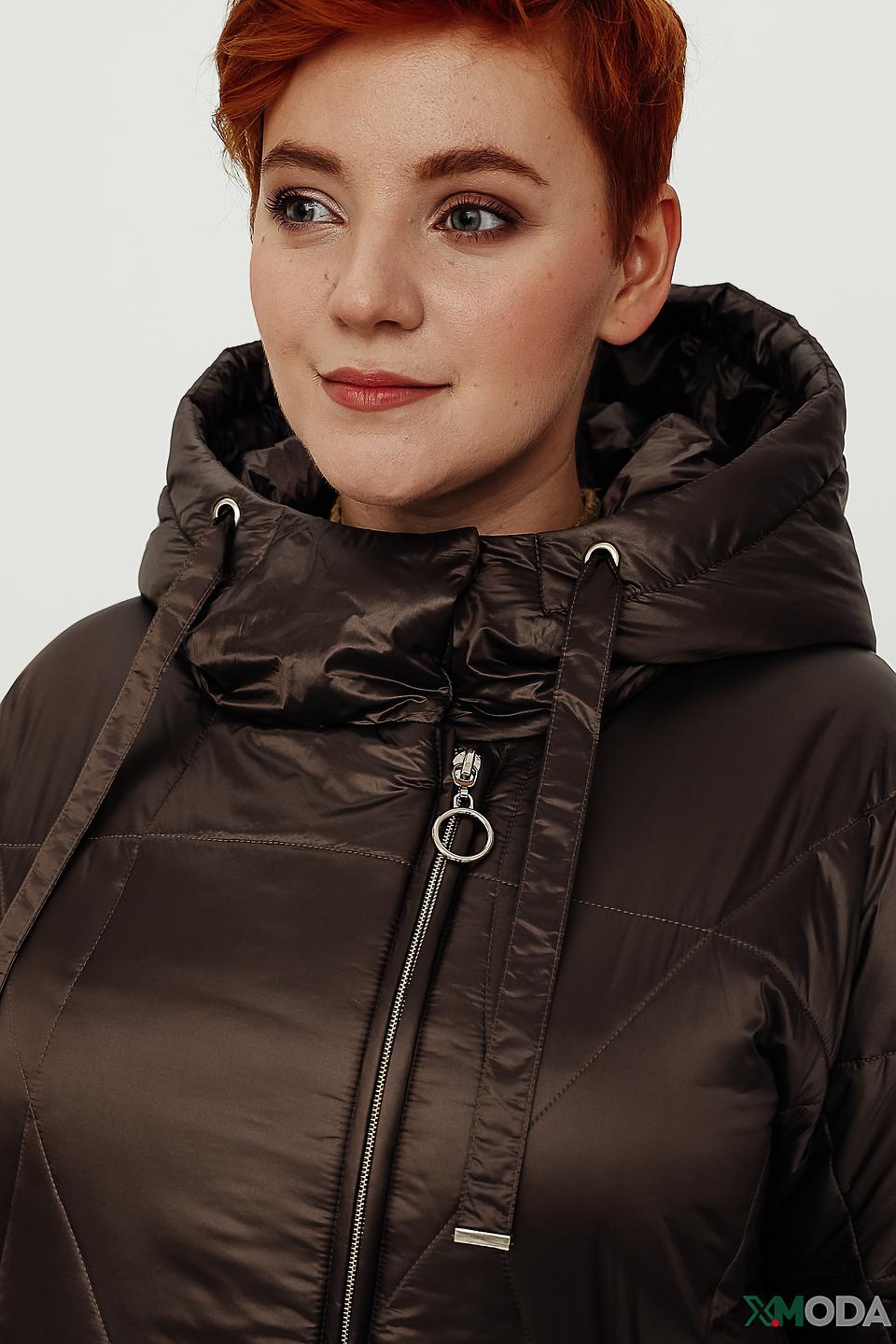 Пальто Baronia стеганое коричневое