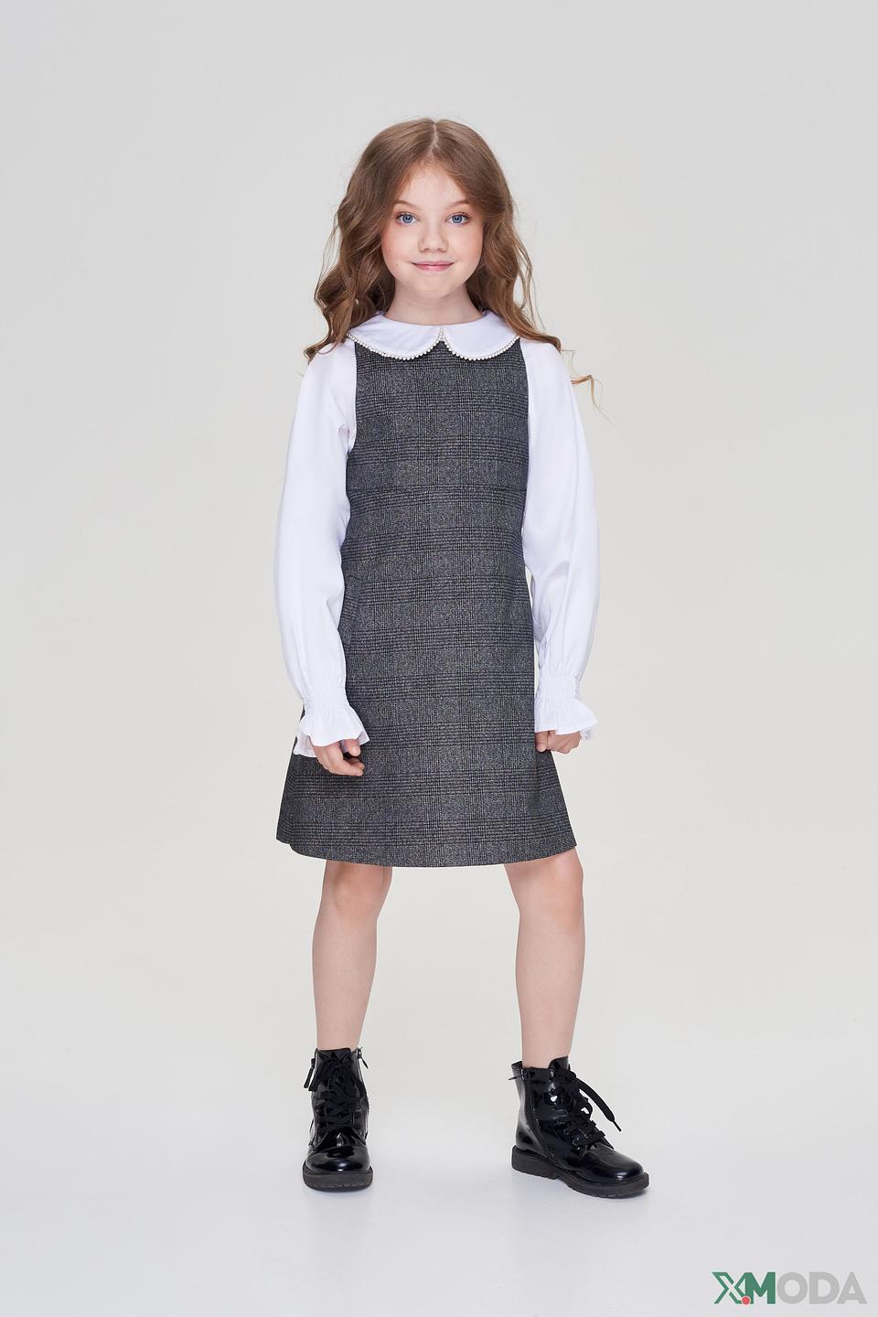 Платье Choupette клетка серое
