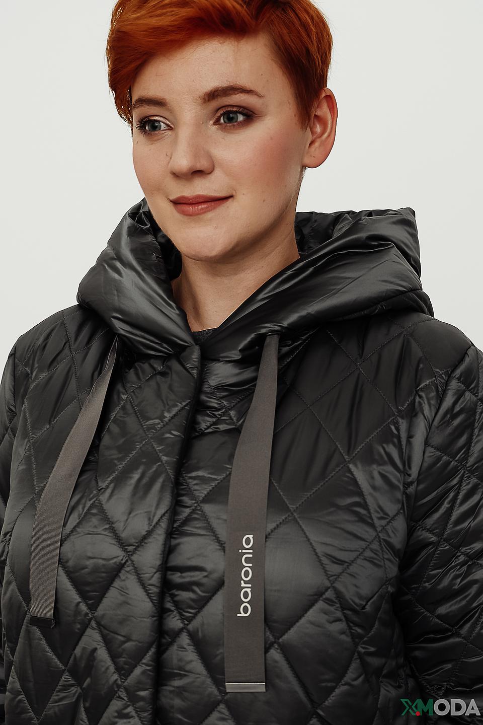 Пальто Baronia стеганое чёрное