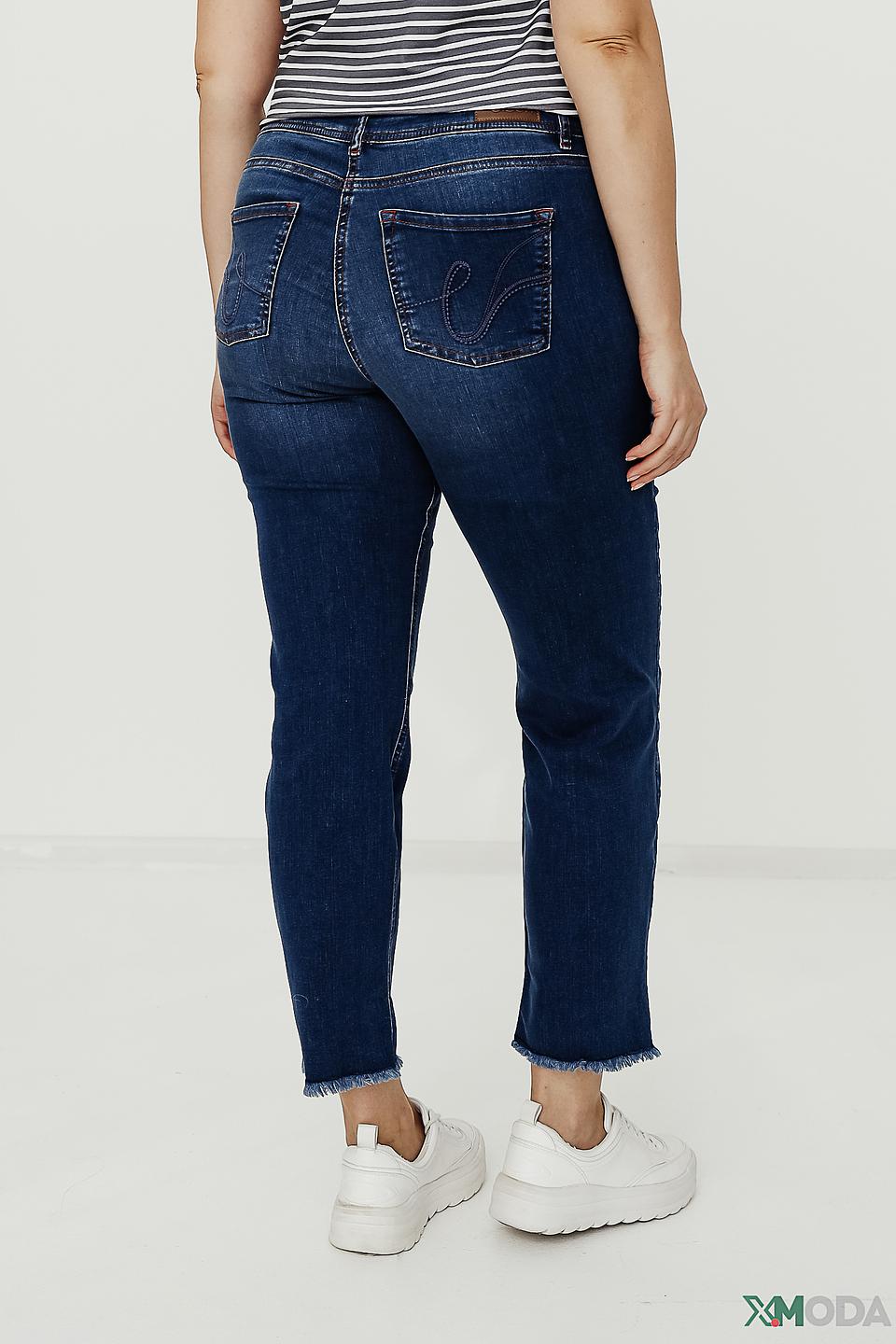 Джинсы Olsen с необработанным краем синие