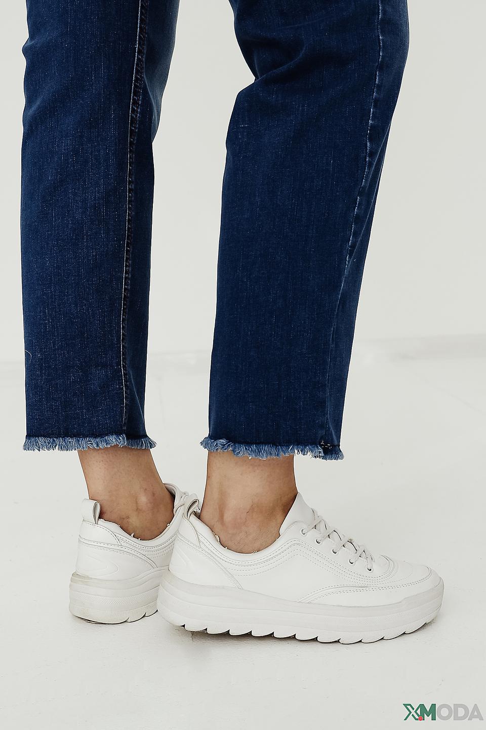 Джинсы Olsen с необработанным краем синие