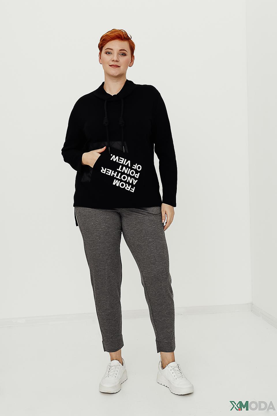 Пуловер Doris Streich с принтом чёрный