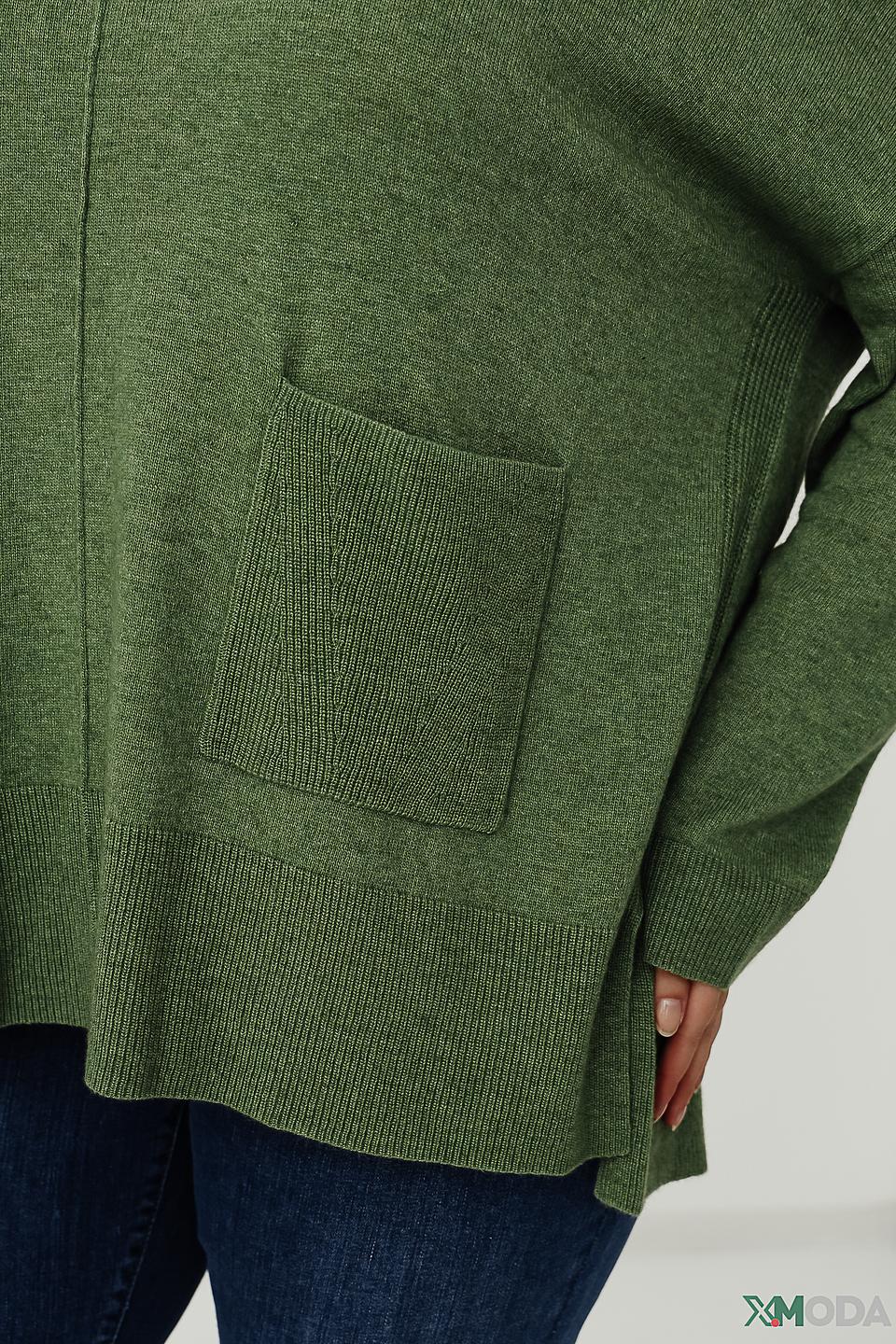 Пуловер Pezzo оверсайз оливковый