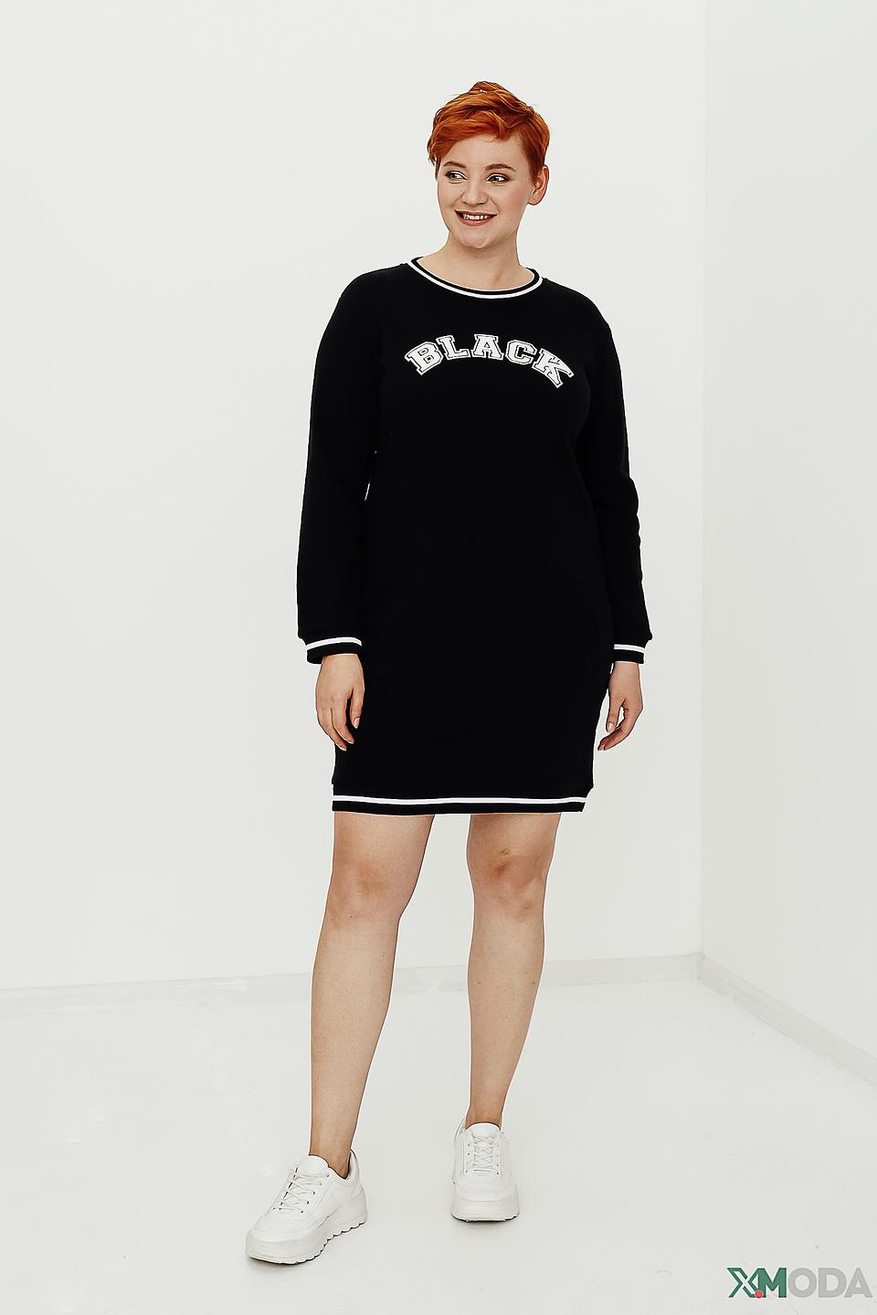 Платье Pezzo Black с надписью