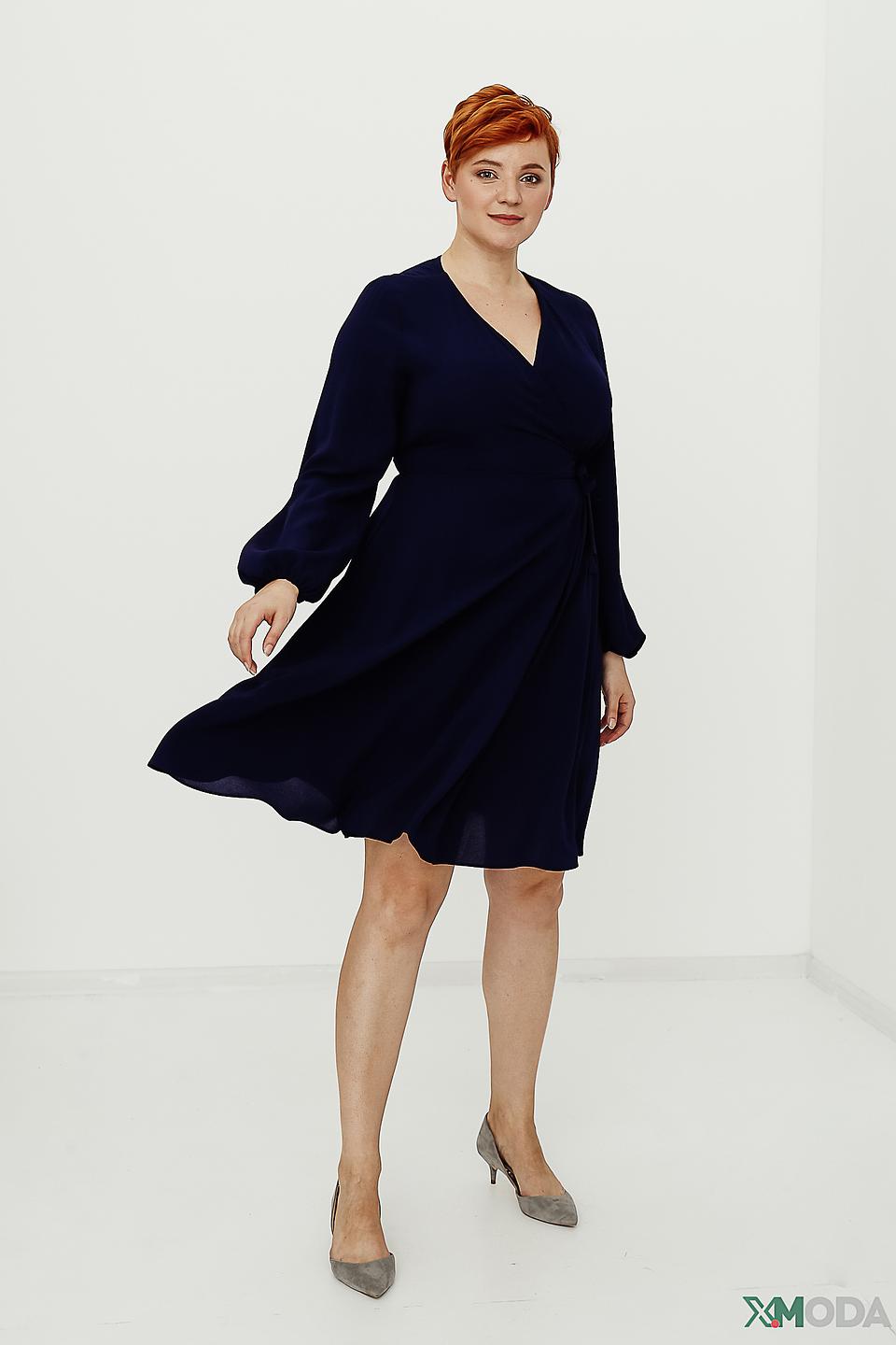 Платье Persona N.O.W. с запахом темно-синее