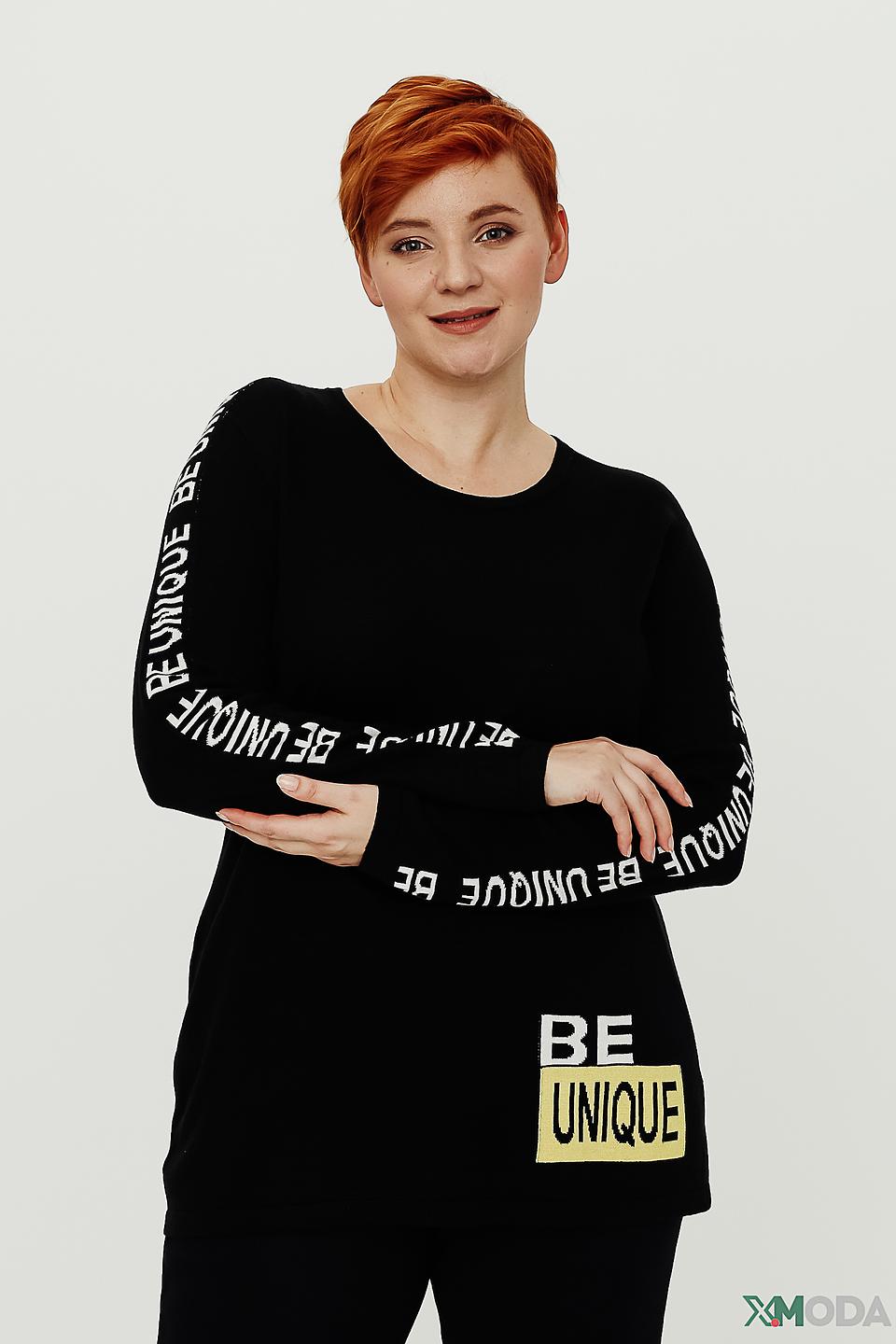 Пуловер Doris Streich с принтом чёрный