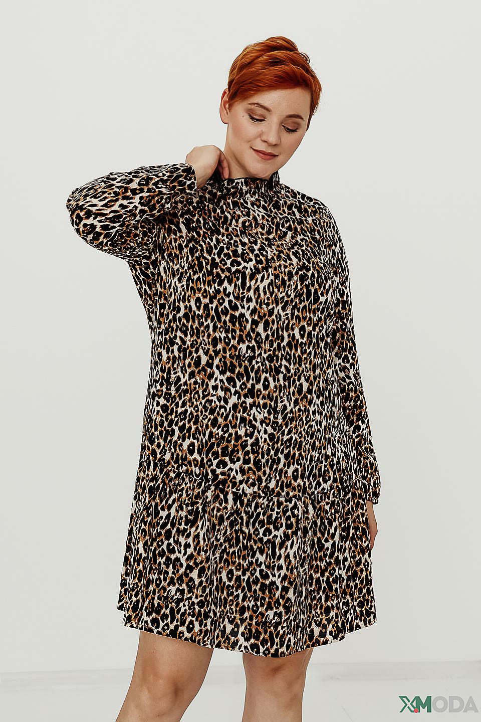 Платье Lecomte с леопардовым принтом