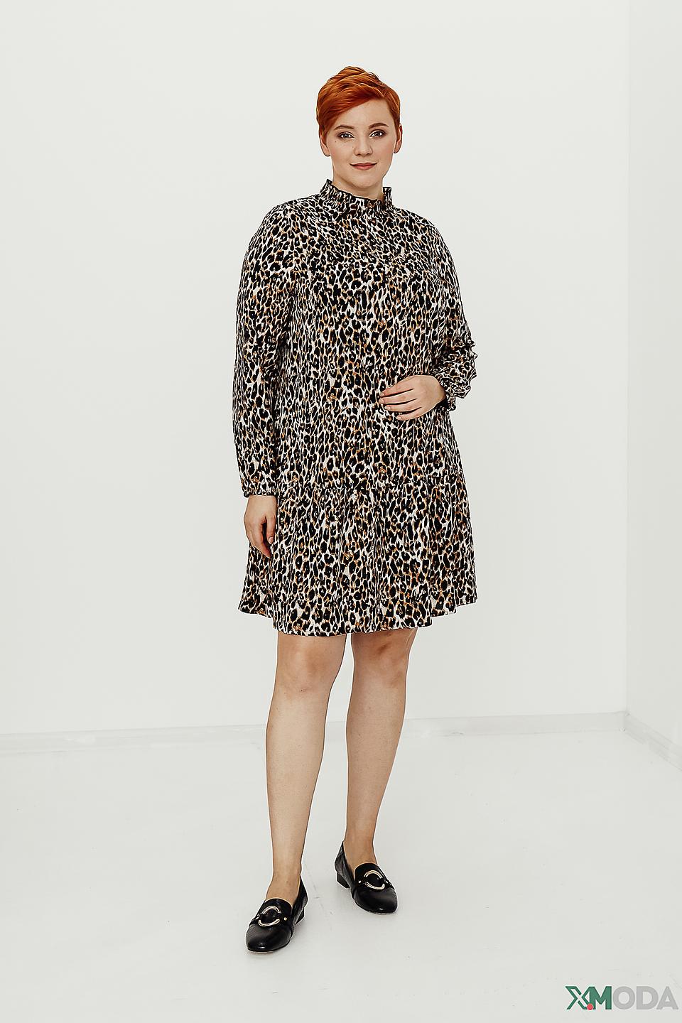 Платье Lecomte с леопардовым принтом