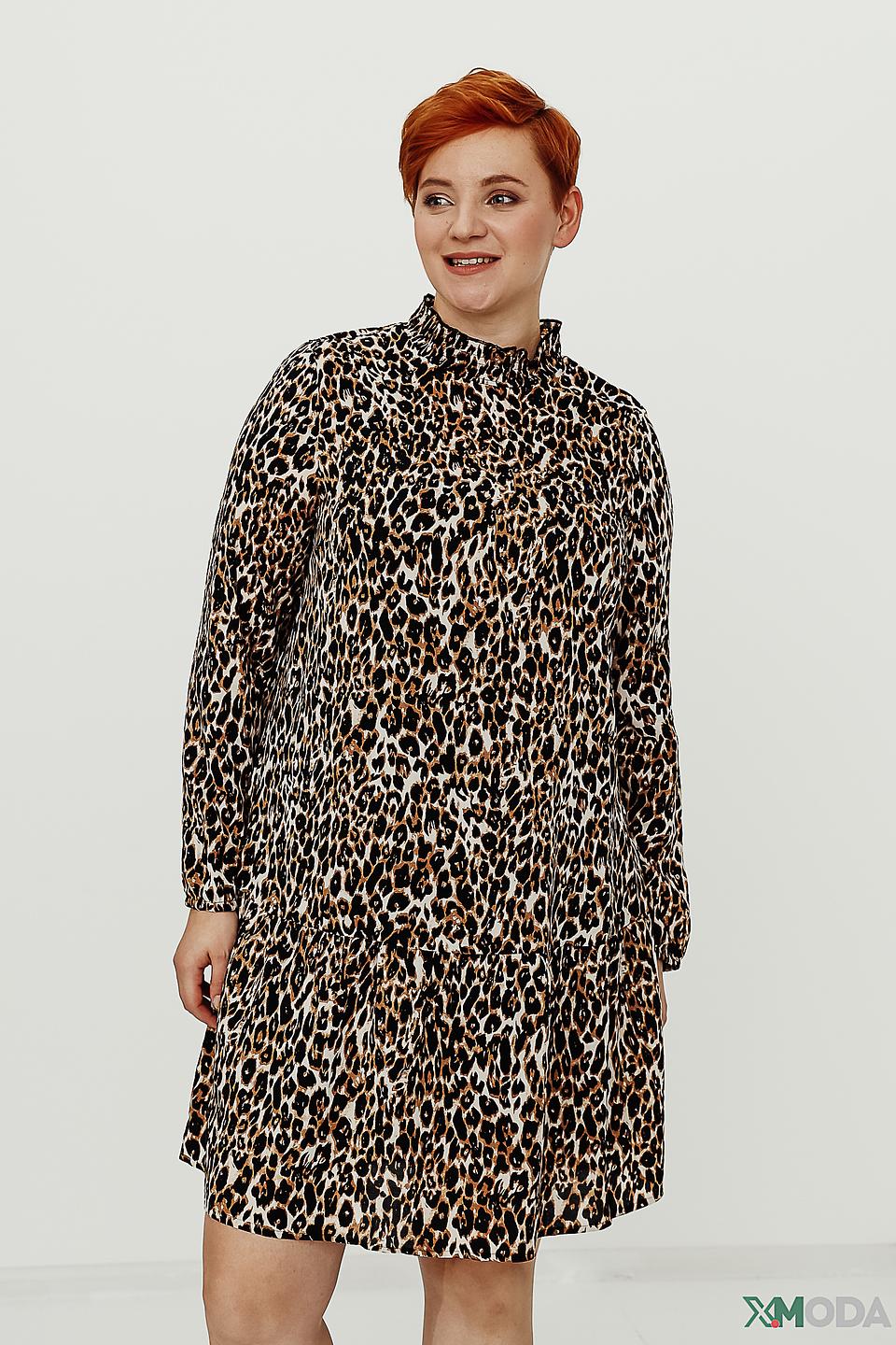 Платье Lecomte с леопардовым принтом