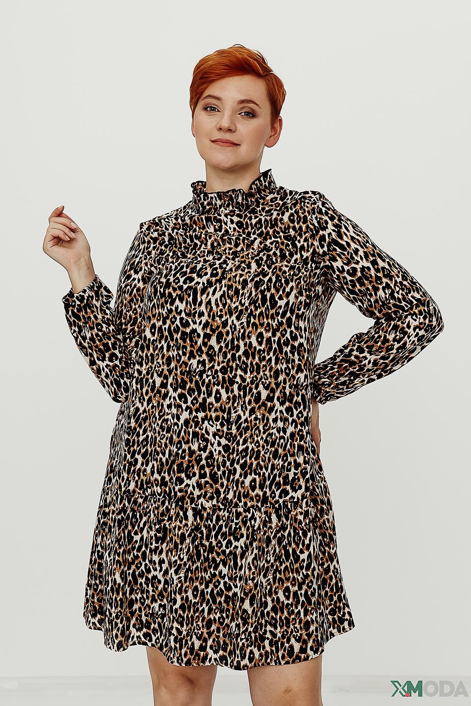 Платье Lecomte с леопардовым принтом