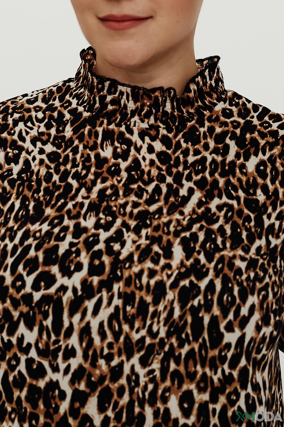 Платье Lecomte с леопардовым принтом