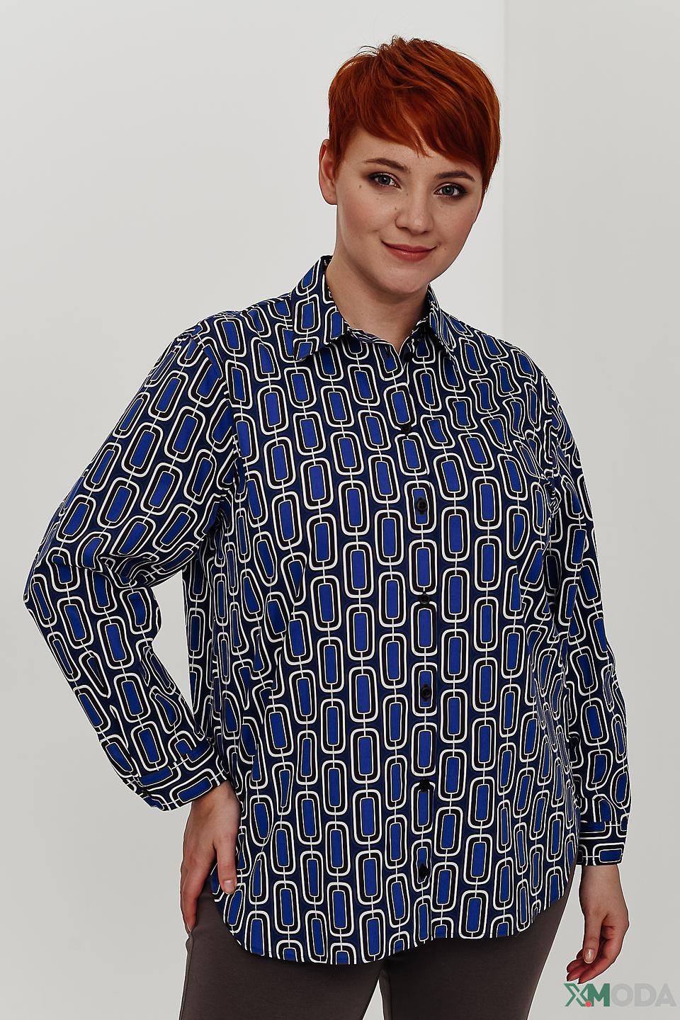 Рубашка Be Yourself в синий принт