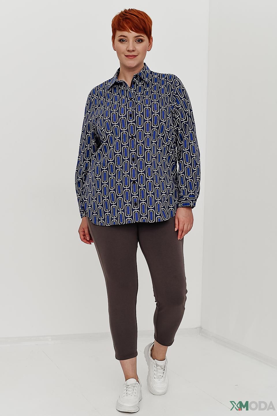 Рубашка Be Yourself в синий принт