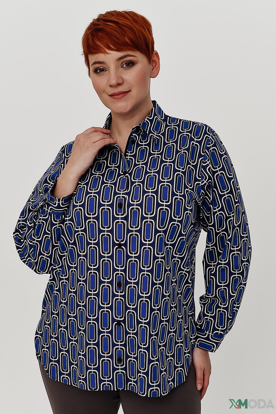 Рубашка Be Yourself в синий принт