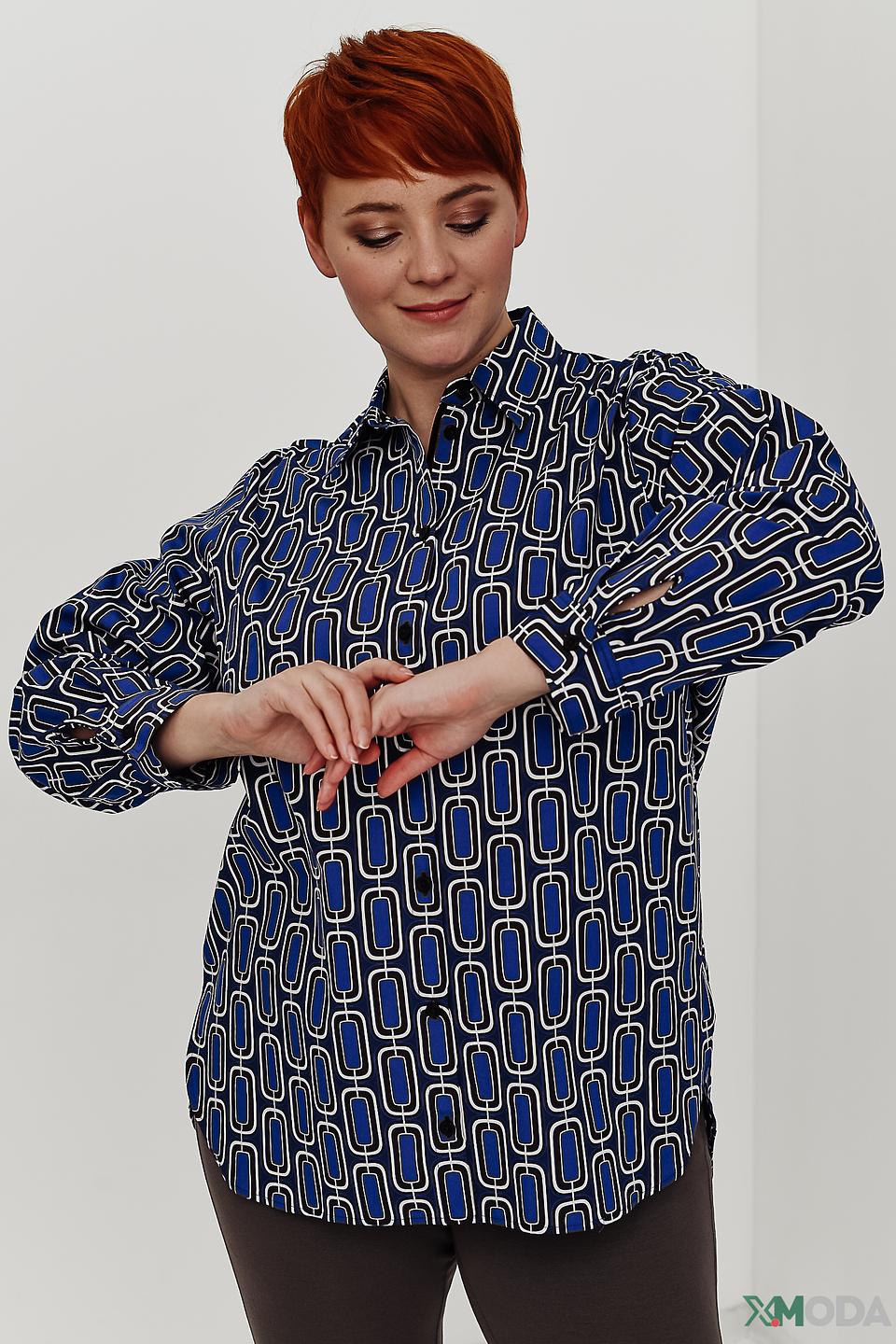 Рубашка Be Yourself в синий принт