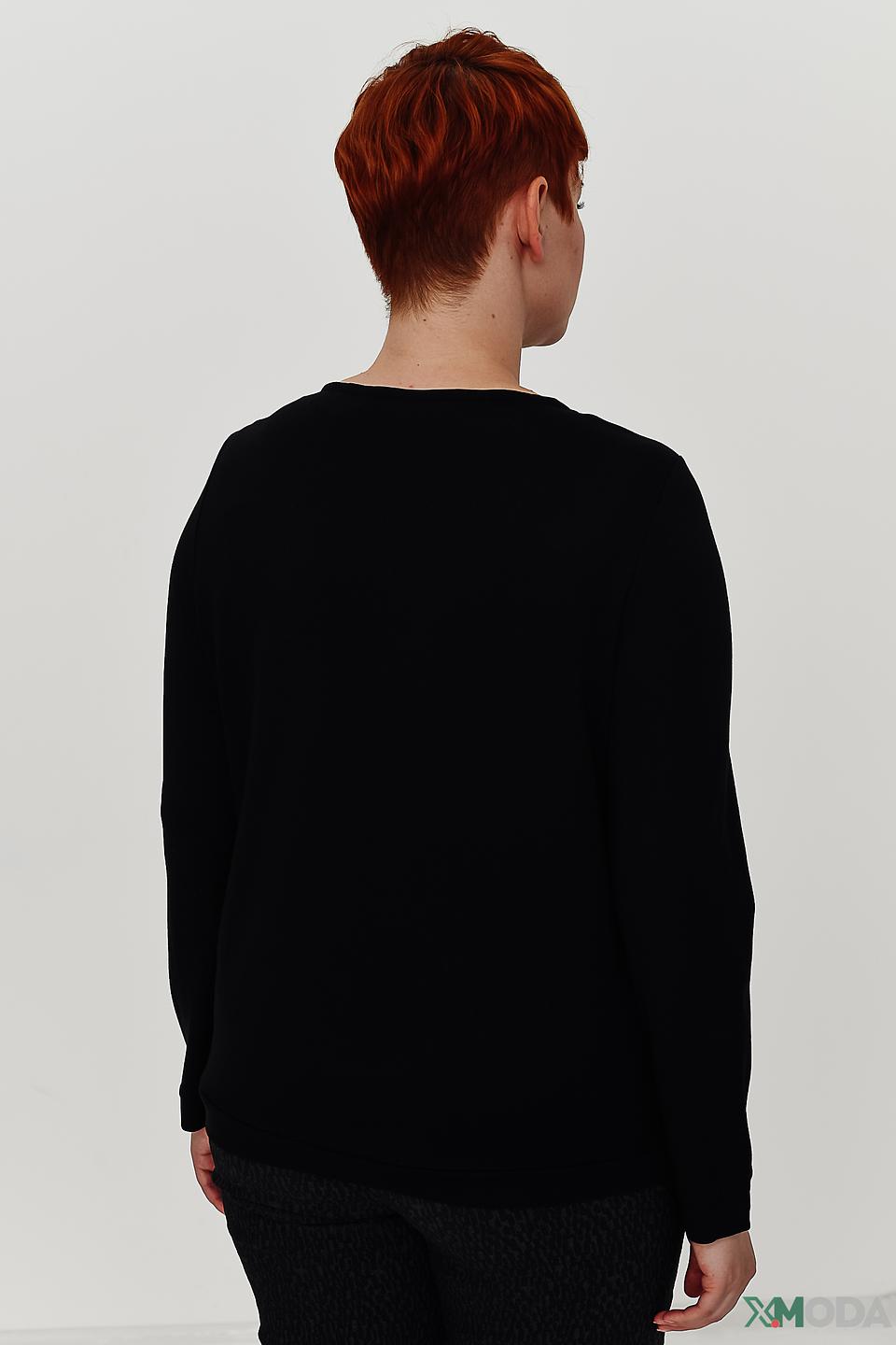 Пуловер Samoon с бантом чёрный